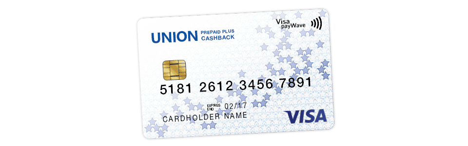 Welcome to the Union Prepaid Plus Cashback card!