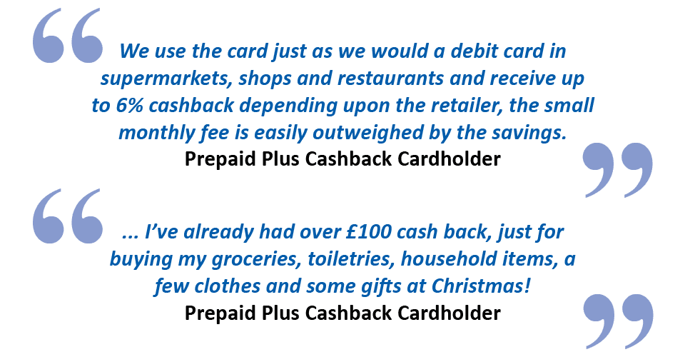 Feedback from our prepaid cardholders